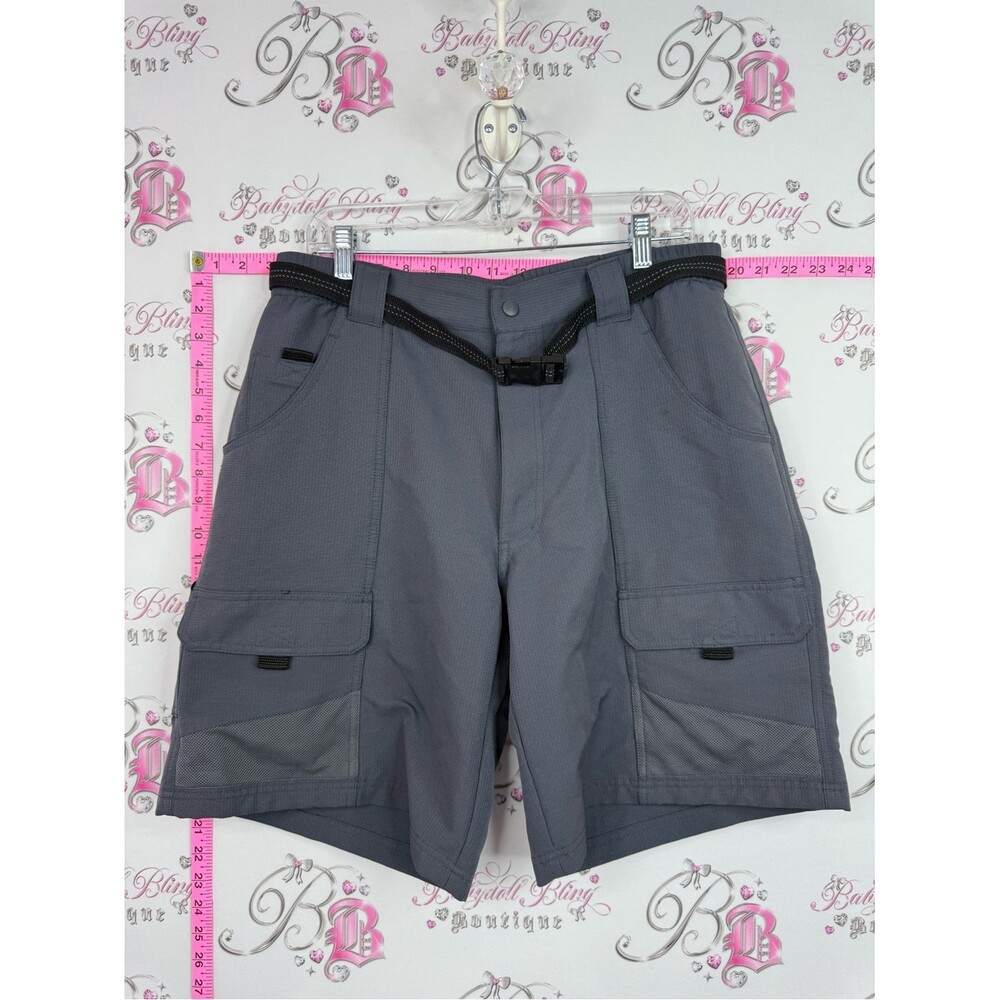 Avia Gray Men's Cargo Shorts with Webbing Belt